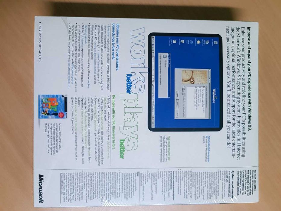 Оригинален Windows 98 - Неотворен! Колекционерско бижу за ценители!