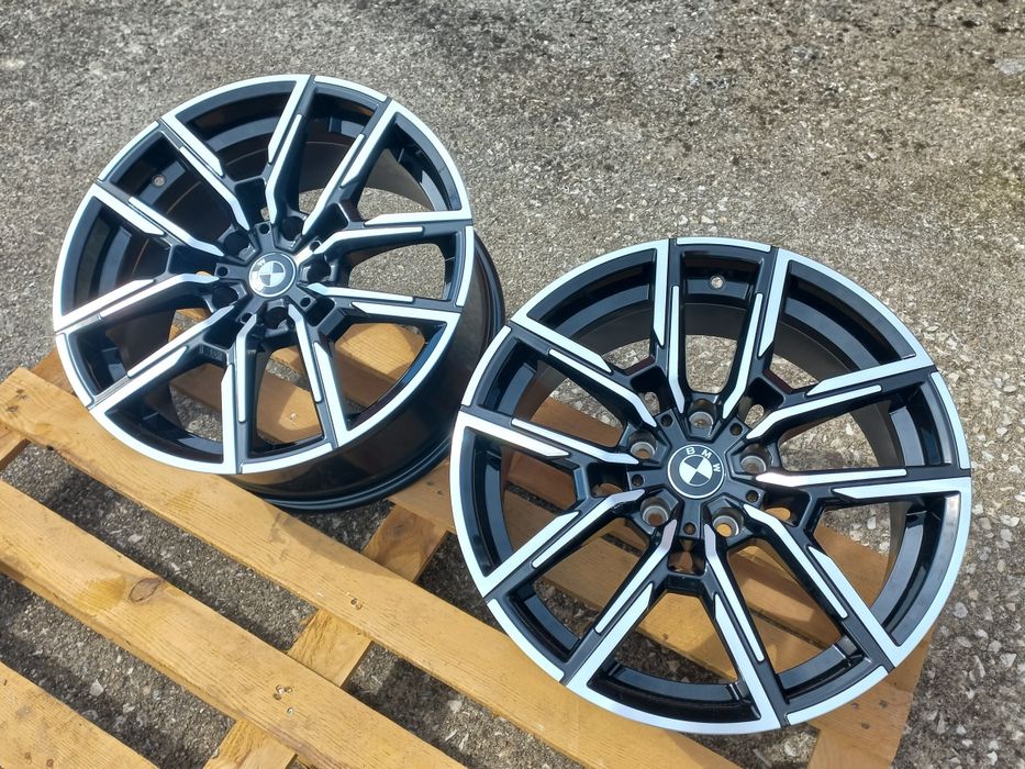 18"Bmw 5x120 8.5j et30 E46 E90 E91 E91 F10 F30 F11 F13 F01 X1 X3 X5 4x4 Xdrive Black polish Чисто Нови