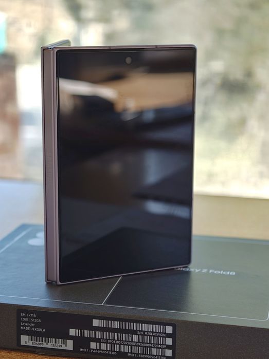 Нов ! Samsung Galaxy Z Fold 8 ,512GB, 12GB RAM , 5G  Lavender  Като Нов! Гаранция Технополис!!!