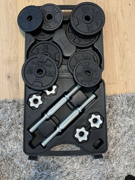 Set gantere CORENGTH  20kg + 2 discuri 5kg + gantere