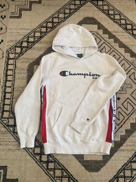 Champion, hanorac alb, marime L