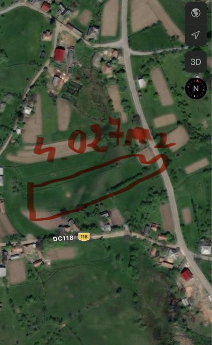 Teren Itravilan  Com Lupsa sat Hadarau