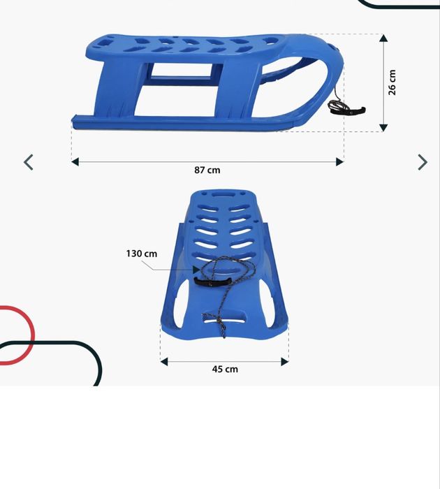 Sanie NOUA de plastic cu sine de metal