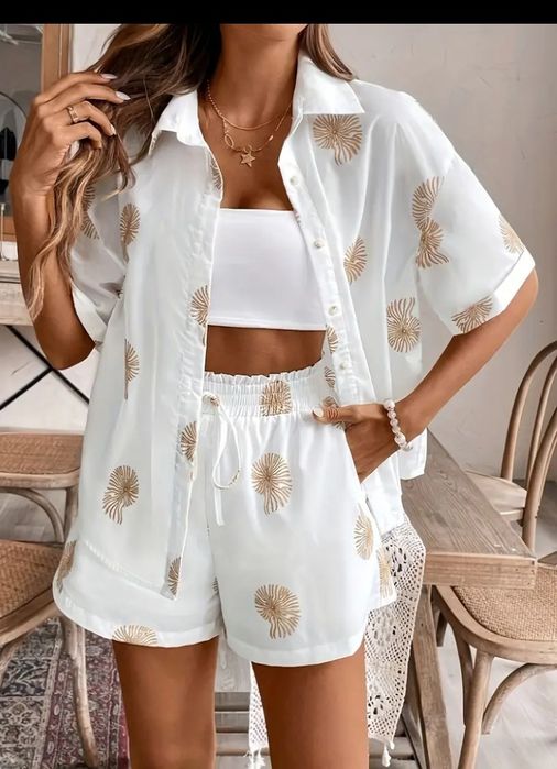 Дамски летен комплект и Кожен къс панталон