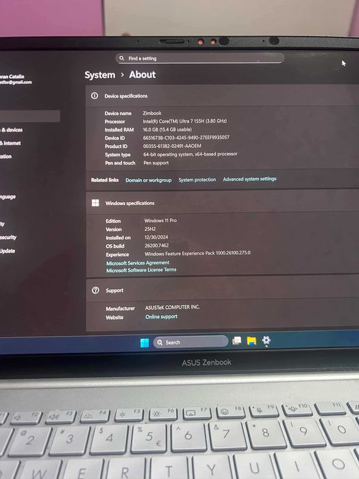 Laptop ASUS Zenbook 14 Ultra7 155H (3.80 GHz)