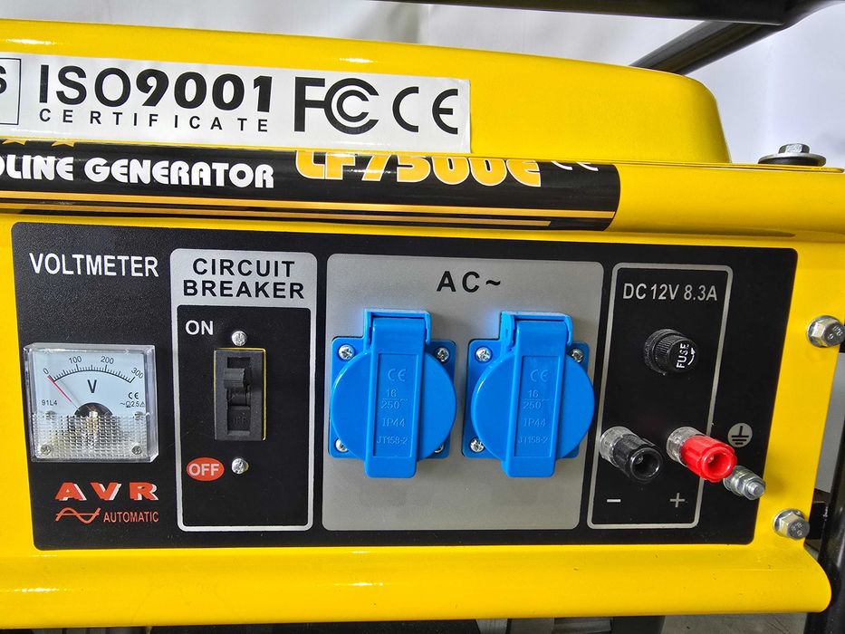 ПРОМОЦИЯ 7.5 KW Генератор за ток монофазен с дисплей с ел. старт 15 Hp