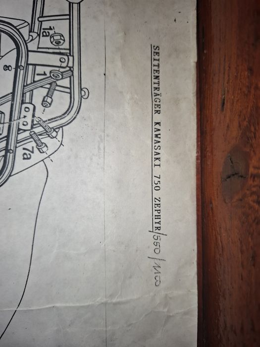 Suport genti moto kawasaki zephyr 550/750/1100