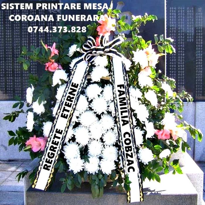 Imprimanta scriere panglici. Imprimanta panglica funerara, florala