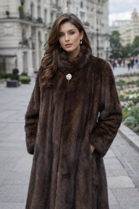 Роскошная норковая шуба премиум-класса, размер 52–54
