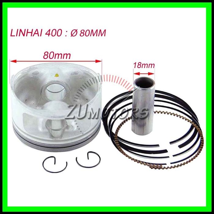 Piston LINHAI 400 420 80MM cu Segmenti + Set Garnituri LINHAI 400 4200 275