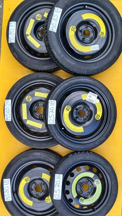 Roată rezervă 5x112 Audi Volkswagen Skoda Seat R16 R17 R18 R19 R20