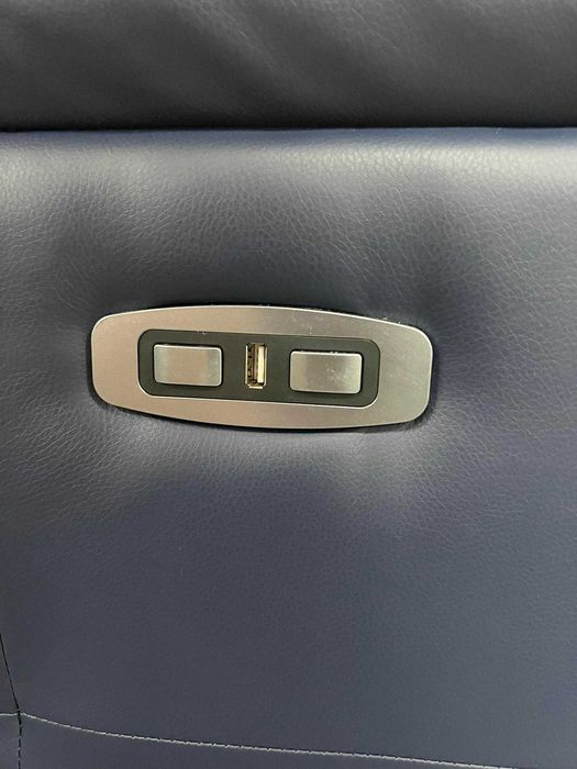 ПРОМОЦИЯ! Син фотьойл от еко кожа с електрически релаксиращ механизъм