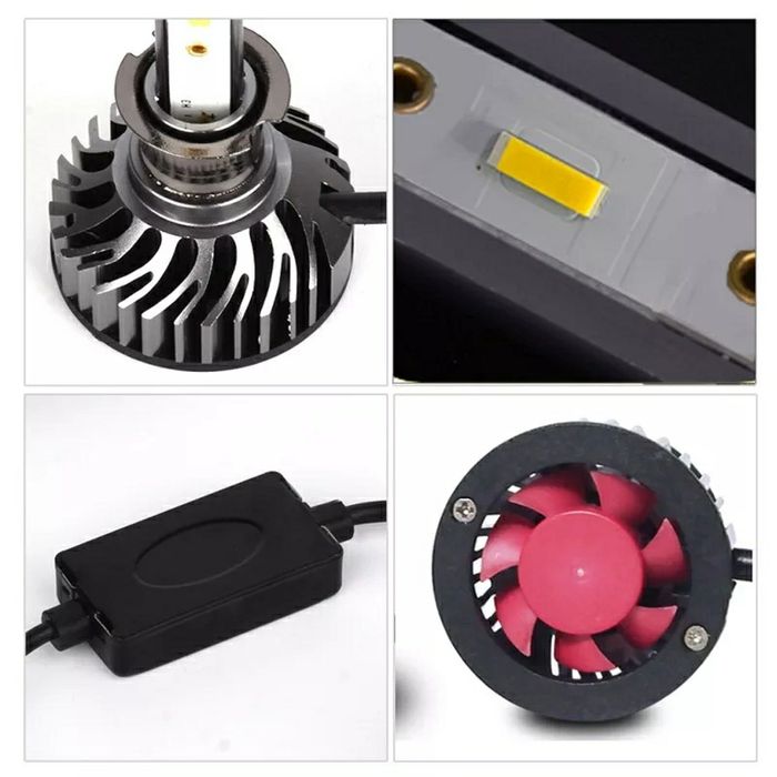 Două Becuri Led H1,H3,H7,H8,H9,H10,H12,H11,,hir2H13,B3,HB4,80W/20000LM