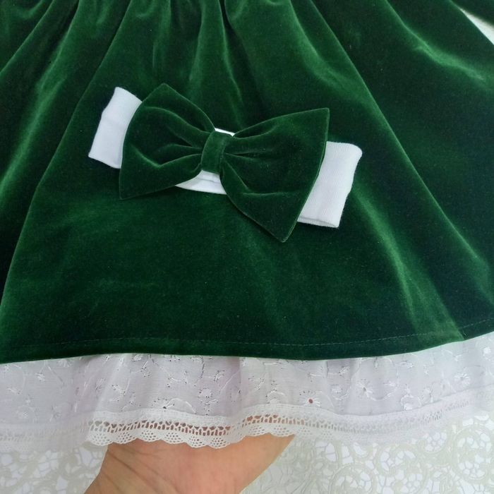Rochie verde catifea