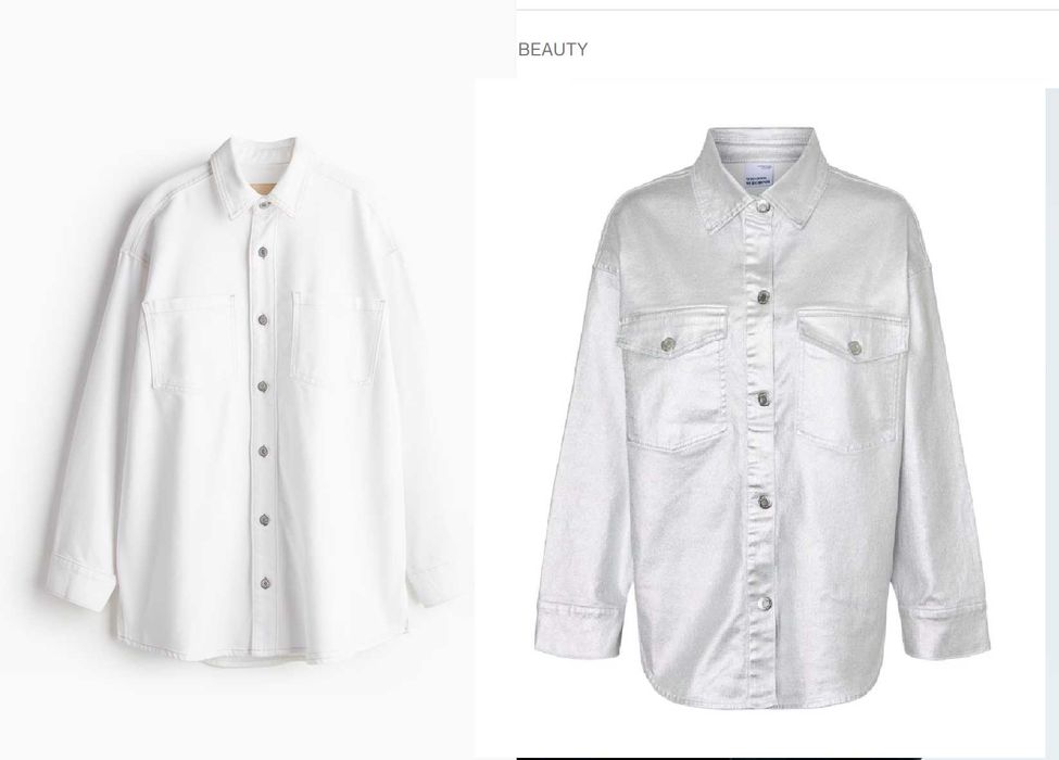 Новые джинсовые рубашки/куртки H&M,VERO MODA, размер М/XL  (50/60)