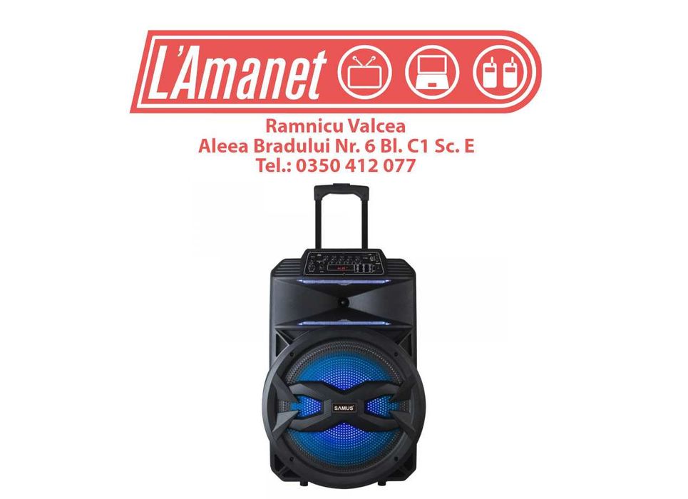Boxa Audio Portabila Samus KARAOKE 15 700W PMPO Bluetooth FM Radio