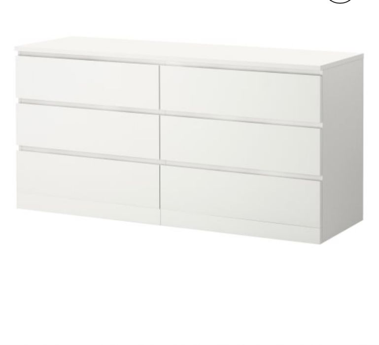 ИКЕА Malm скрин 6 чекмеджета бял
