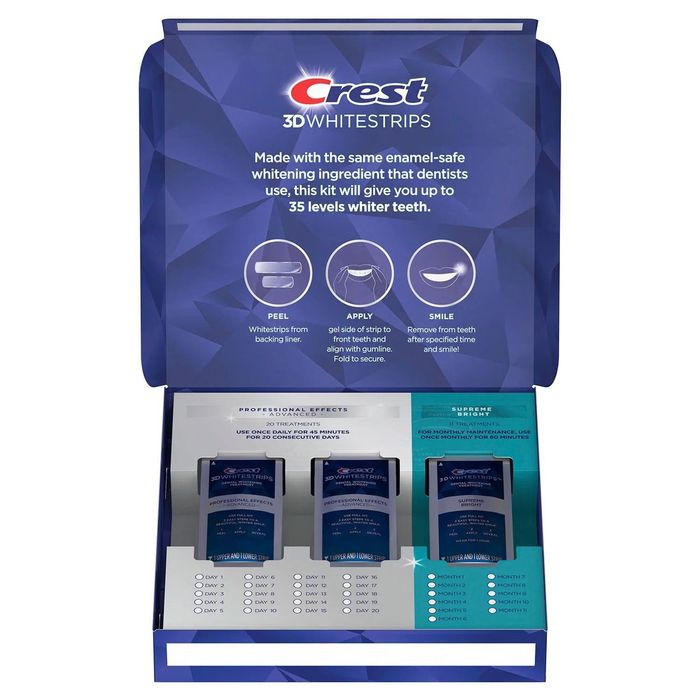 Benzi de albit dintii Crest 3D Professional 10% peroxid - import SUA