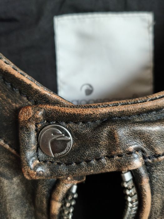 Geaca de piele biker, barbateasca Goosecraft