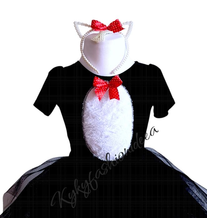 Pisica costum serbare halloween carnaval copii pisicuta costum