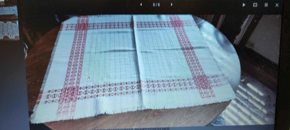 Комплект за студено сервиране, красиво каре,тишлайфер  ръчно бродирани