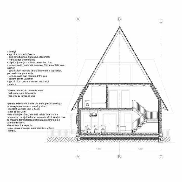 Exacutam cabane case pe lemn