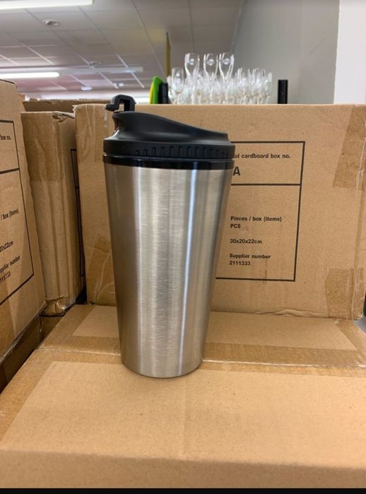 Cană Coffee to go inox cu perete dublu