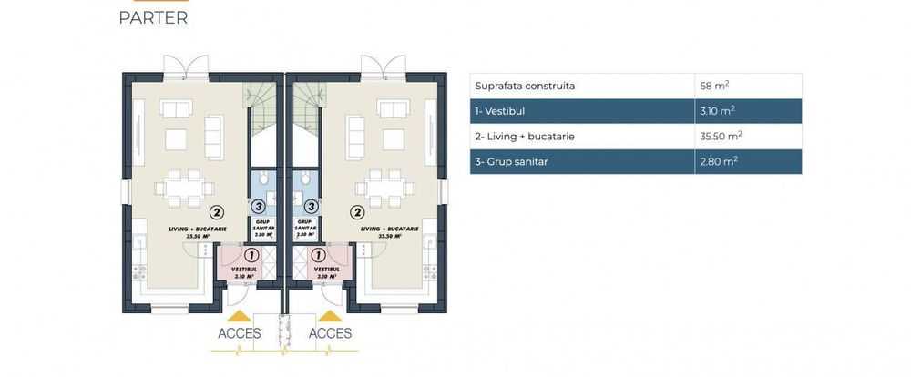 Casa Tip Duplex in Tunari – Modern si Confortabil