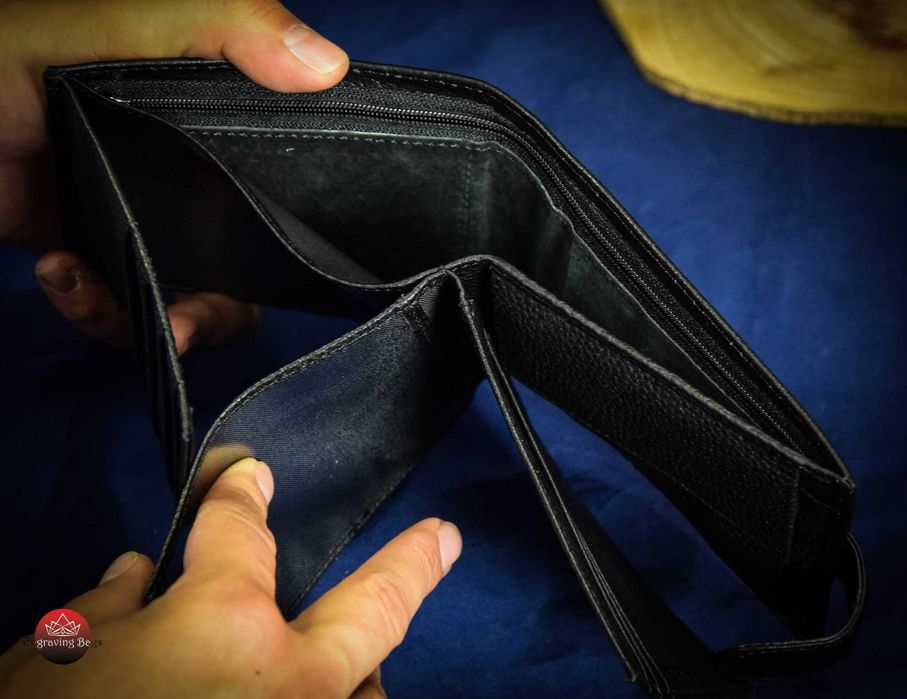 Персонализирано мъжко портмоне от италианска естествена кожа