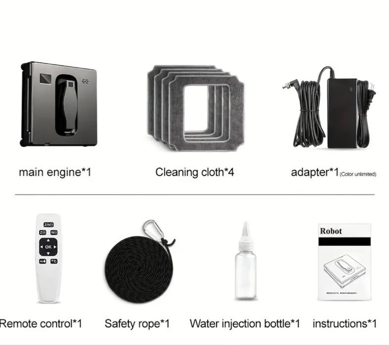 Интелигентен Робот за Автоматично Почистване на Прозорци 4.5м кабел