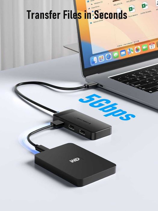 Професионален USB-C Хъб 10-в-1 Lemorele – Dual HDMI 4K, 100W PD