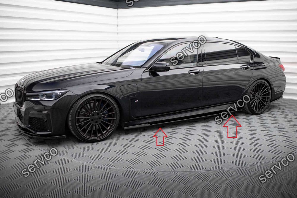 Pachet Set Splitter Exterior Lip Prelungiri Body kit tuning Bmw Seria 7 Long M-Pack G12 2019-2022 v15 - Maxton Design