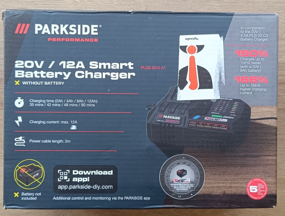 Smart зарядно Parkside 20V 12A