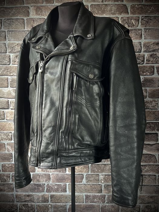 Harley Davidson винтажная кожаная мото куртка