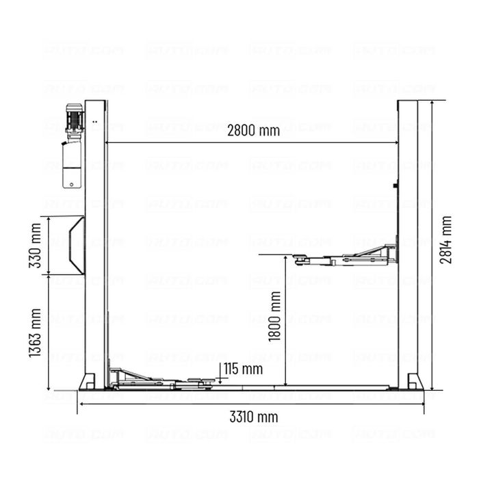 Elevator auto 2 coloane Reihmann RHM 242A Profesional NOU, in STOC