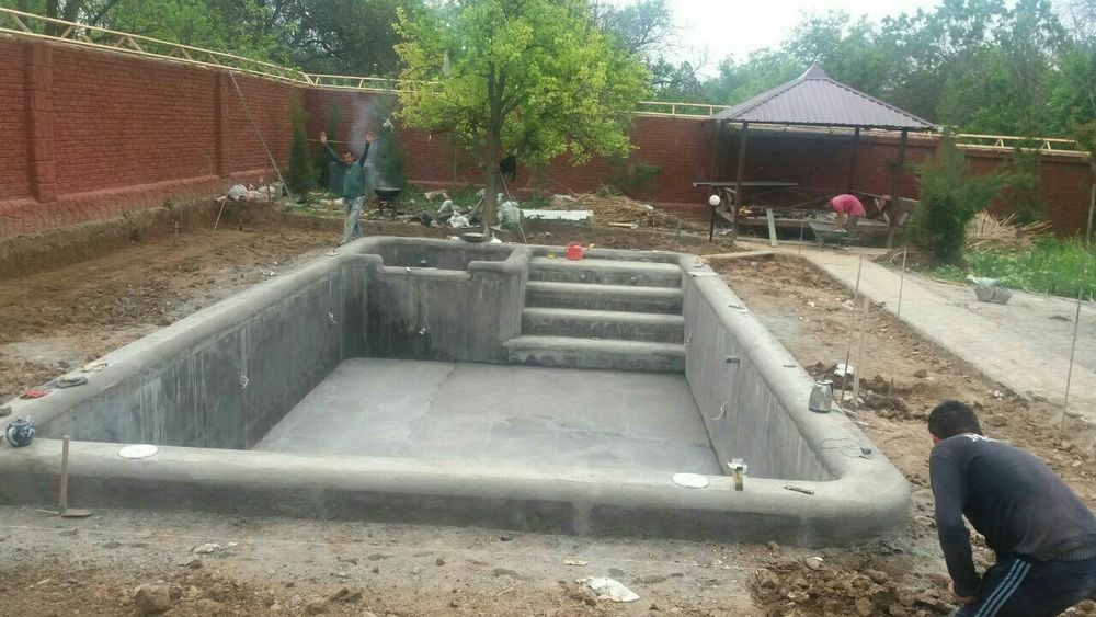 Бассейн,шаршара,фонтан курамиз.