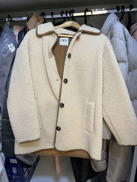 Zara шубка тедди