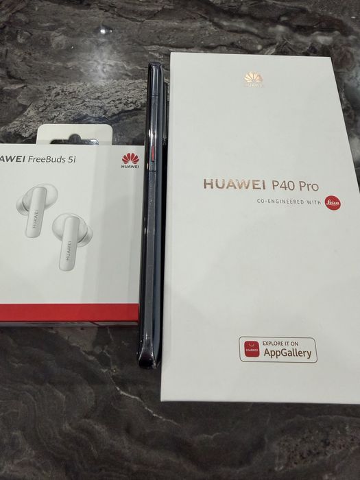 HUAWEI P40 PRO 256GB BLACK  с слушалки HAUWEI FreeBods 5i