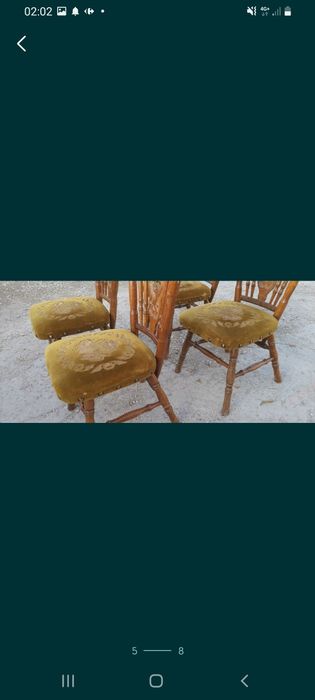 Scaune  vechi  sculptate set de 4