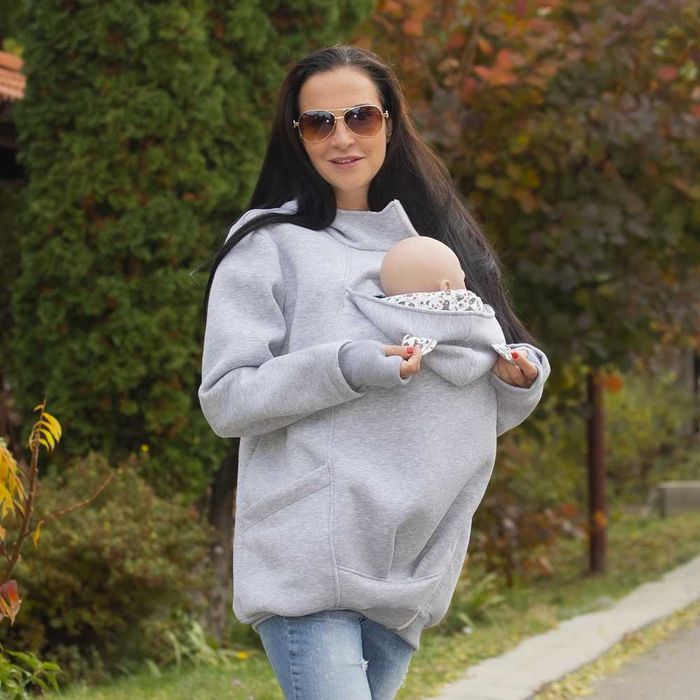 Разпродажба | Суитшърт за бебеносене Simply - GREY PANDA, р-р XL/XXL