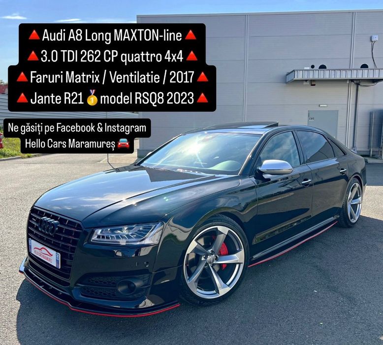 Audi A8 A8 Long Maxton-line Distronic Suspensie Jante noi R21’ RSQ8