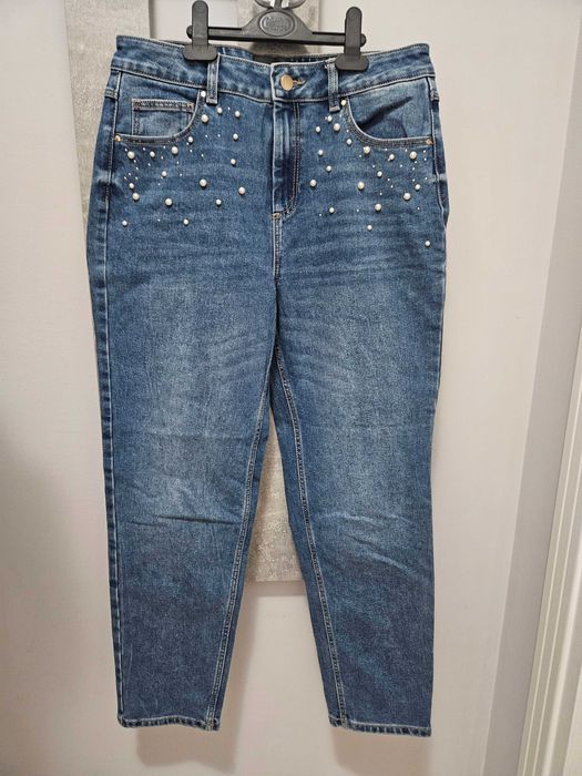 Дънки с перли Mohito