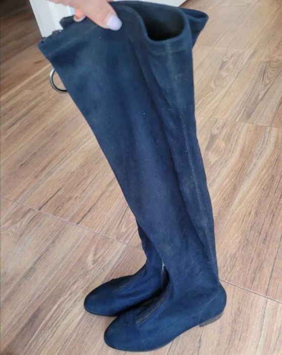 Cizme Zara piele lungi frumoase și comode Zara  36