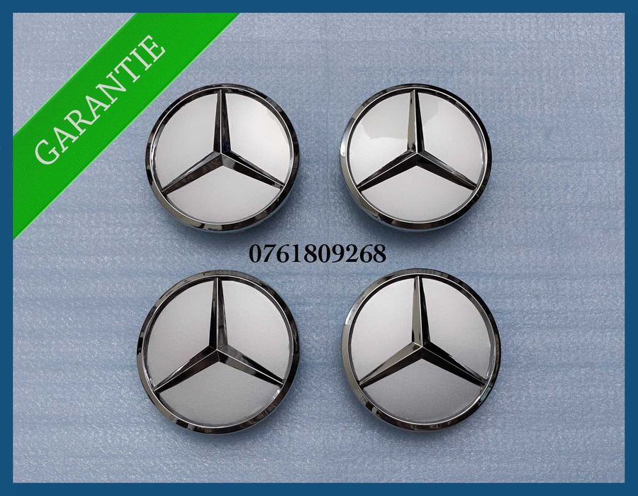 Set 4 capace gri-crom 60mm jante aliaj Mercedes Benz