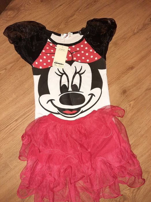 Set fusta tutu volane +tricou Minnie Mouse+bentita