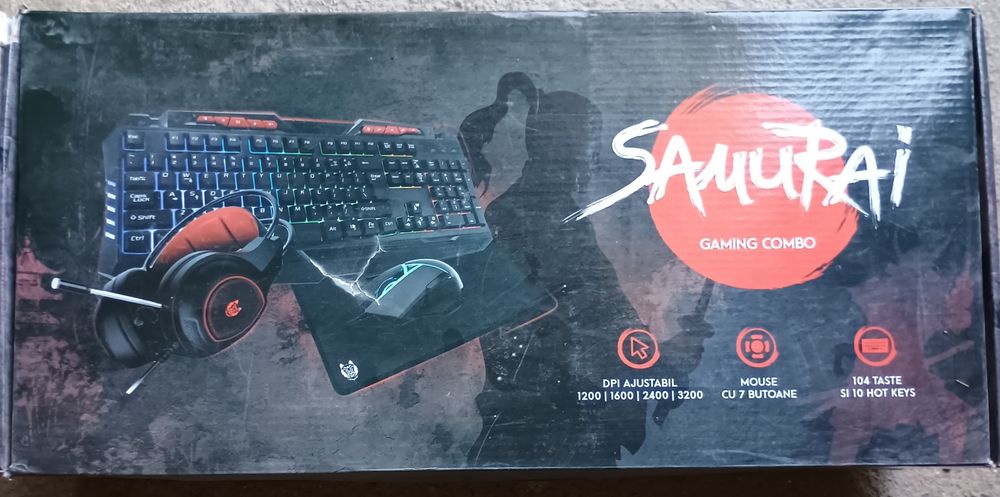 Tastatură gaming+mouse+câști