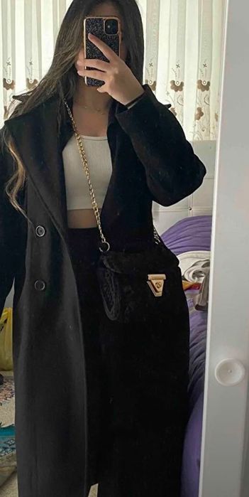 Ново черно палто с етикет