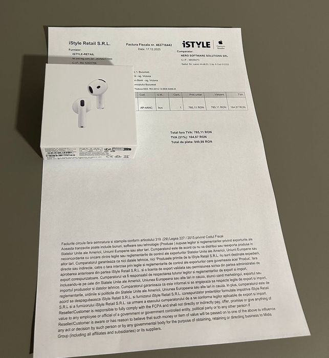 AirPods 4 ANC -cu factura