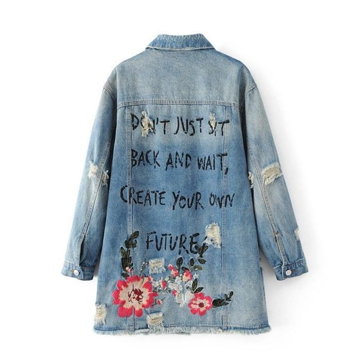 Дълго дънково яке Bershka