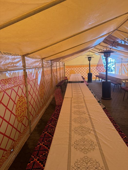 Аренда палатка қазан ошак пасуда камплект